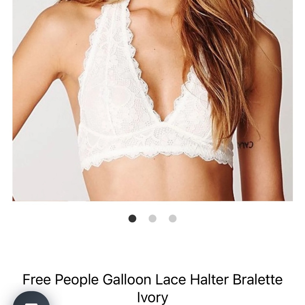 Lace halter bra